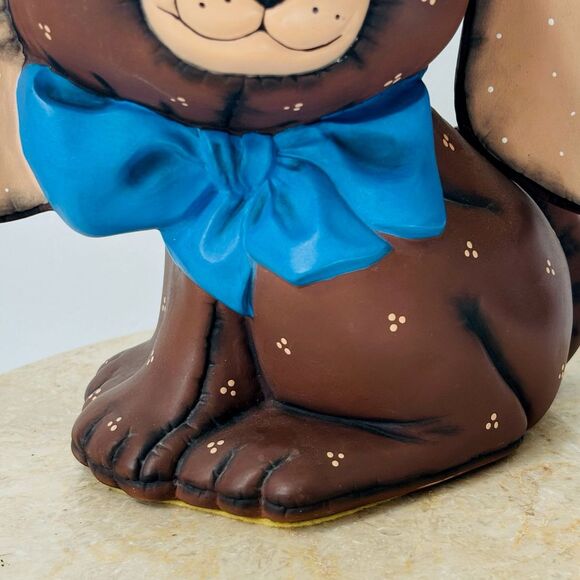 Vintage 1980s Hand Painted‎ Kimple Mold Dog Piggy Bank Puppy VTG - Picture 9 of 12